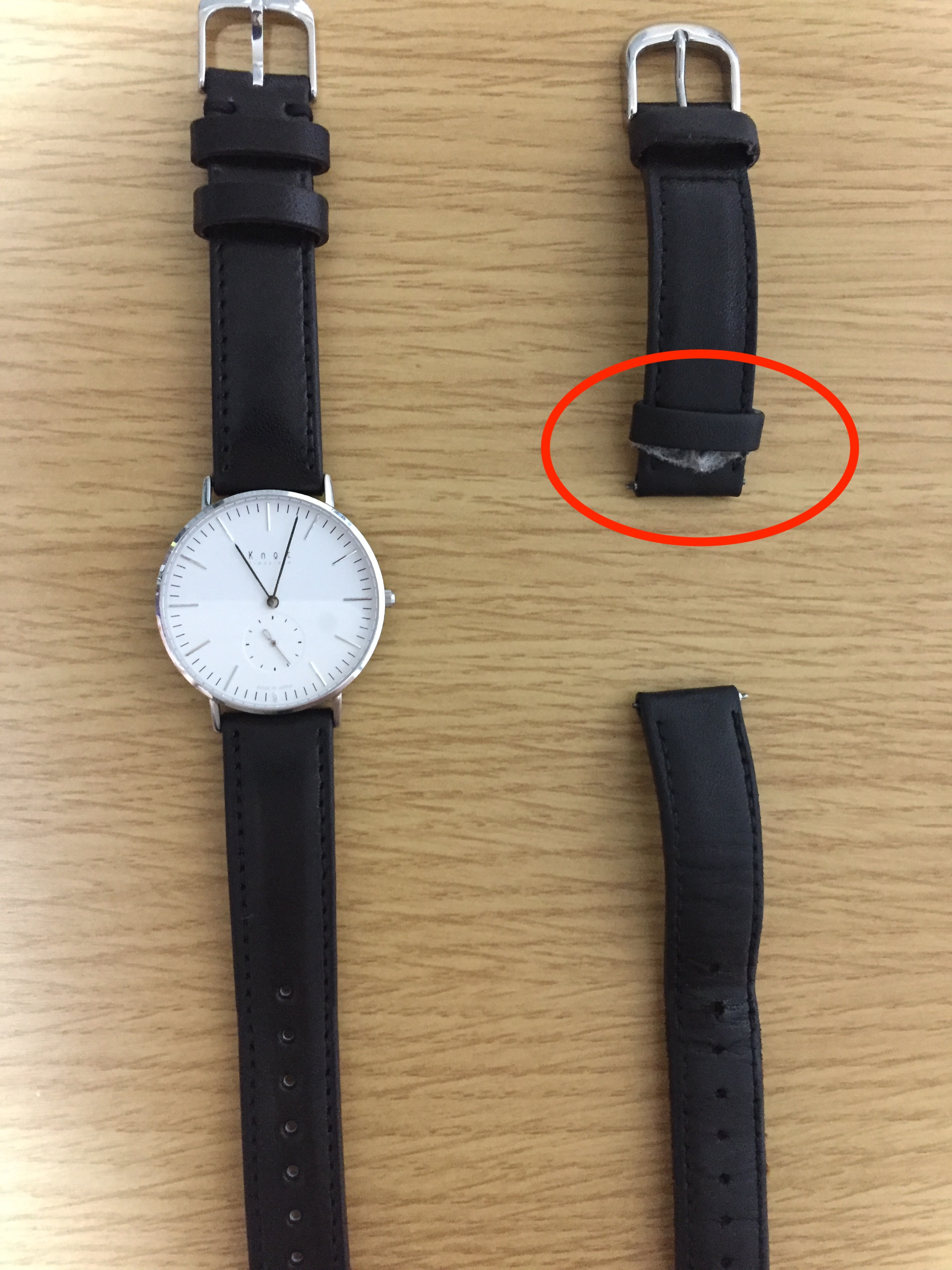 knotの腕時計のベルト交換