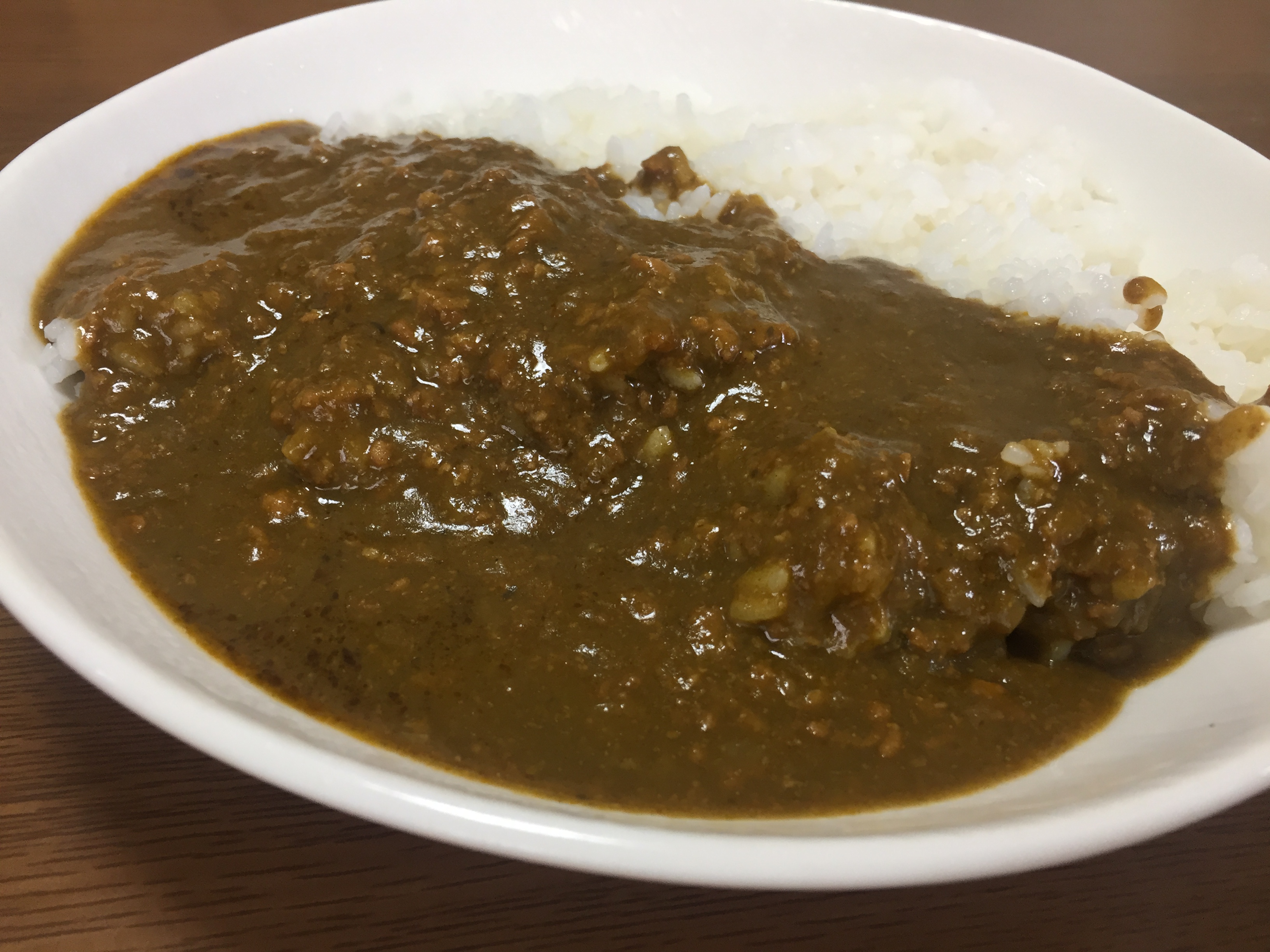 無印良品の辛くないほうれん草のキーマカレー