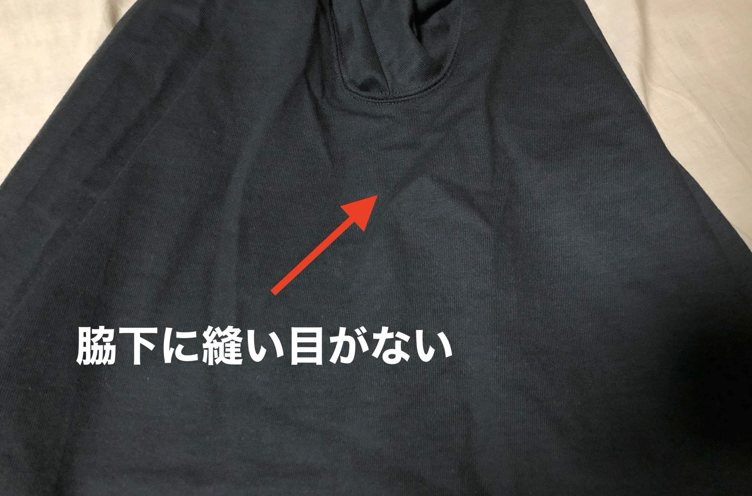 丸胴編みのキャンバーのTシャツ